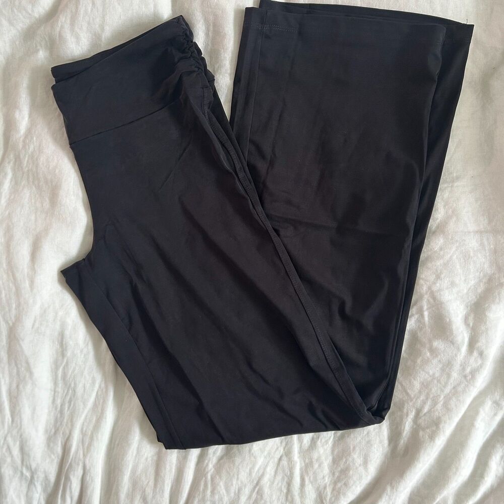 Cotton On Honey Pants Black Stretch Relaxed Straight Leg Size S